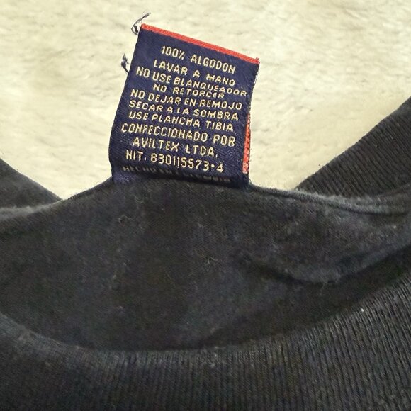 Nirvana T-shirt Mens Large Black Smiley Face Cotton Vintage 90s Cotton America - Picture 4 of 7